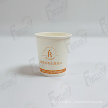 Taza de papel desechable de 12 oz de café de pared individual